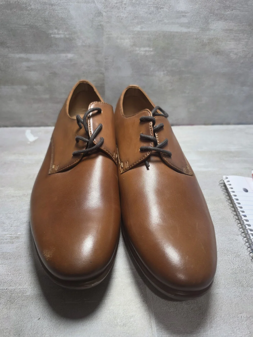 Aldo Men's Brown Leather Derby Shoes - Lace-Up Dress Oxfords Size 10